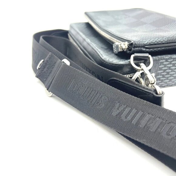 LOUIS VUITTON N50017 Graphite3D Trio Messenger bag Shoulder Bag Black - Picture 11 of 15